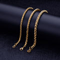 【Daily Necessities For Anyone Store】New Stainless Steel Plated Chain Bracelet Fashion Jewelry For Women and Men Wedding Birthday Party Gift 4/5/6MM. 