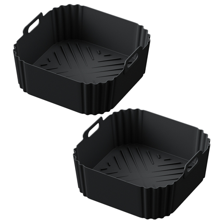 2PCS Silicone Air Fryer Liners for Air Fryer Pro XL AF141 AF140 AF181 Square Air Fryer Liners Reusable Basket B