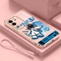VIVO V29 5G V29E V29 Pro Smile Astronaut NASA Pattern Case Full Camera Cover Glossy Square Edge Shockproof Casing. 