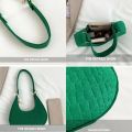 Fashion Simple Moon Shape Underarm Bags Cute Women Female Crocodile Grain Shoulder Bag Felt Purses Handbags Trend Accessories. 