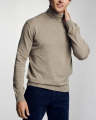 Mens Premium Cotton Turtleneck Long Sleeve Knit Sweater From Levin.