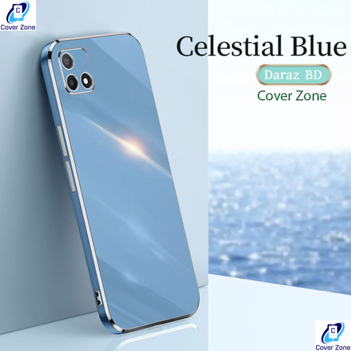 Hontinga for Realme C20 / C20A Back Cover Luxury 6D Plating Fashion Racing Side Pattern Soft Case Silicone Square Phone Cases