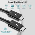 Real Thunderbolt 3 cable 40Gbps PD 100W fast charging Certified Thunderbolt 3 dock usb c cable 20V 5A 5K 4K display TB3 male. 