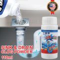110ML Powerful Sink Drain Cleaner Powder Cleaning Tool Super Clog Remover Toilet Plunger Tools Bathroom Wash Basin Cleaning. 