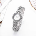 Stylish Heart-shaped Jewelry and Quartz Watch Set for Women and Diamonds Luxury Ladies Magnetic Watch. 