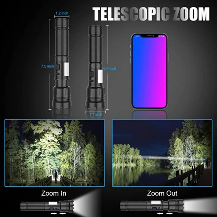 2000000LM%20XHP200%20Bright%20LED%20Flashlight%20with%20COB%20Work%20Light%205000mAH%20Type-C%20Usb%20Rejected%20Tactical%20Flashlight%20XHP50%20Zoom%20Torch%20-%20Image%203