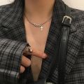 White Alloy Cross Necklace Pendants Necklaces Women Choker Jewelry Gifts.