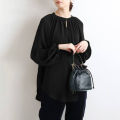 woman's Crew Neck Shirts Maxi Modest Blouses Women Simple Green Long Sleeve Tunic Tops Ladies Muslim Shirts. 