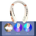 Hanging Neck Fan Portable Cooler Fan USB Rechargeable mini fan 360 ° Neckband LED Display Electric Fan Leafless Air Conditioner. 