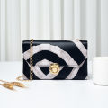Women's Bag New Leopard Stripe Lock Chain Small Square Bag Leisure Phone Bag Small Bag small bag. 