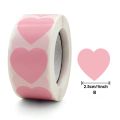 Panda Online 500PCS/Roll Colored Self-adhesive Heart-shaped Sticker Tape Label Sealing Sticker. 