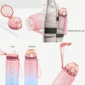 Frosted Sports Water Bottle Strike 1 Liter Of Water Bottles Leak Proof Easy To Use - 1000ml -suitable Plastic Beverage Bottles.