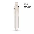 10PCS Universal Flip Remote Key Blade Mazda Type MZ31 MAZ24R MAZ-11D 27# ForVVDI Remote Blade For Mazda M2 M3 M5 M6 M8.