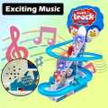 limbling Penguin Roller Coaster Slide Toy with 3 Cute Small Penguin Toys Set | Flashing LED Light | Amazing Sound | Musical Track Slide for Kids Boys Girls Children - Multicolor. 