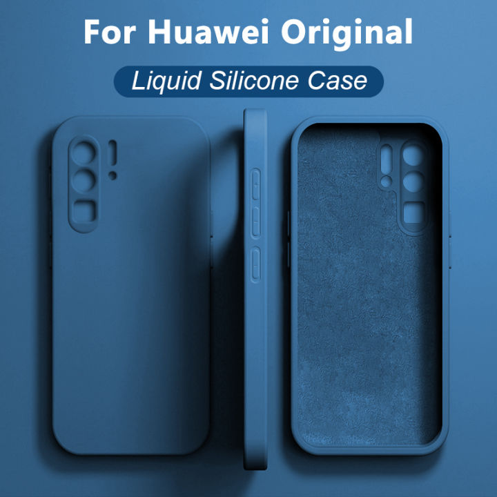 Original Liquid Silicone Phone Cases For Huawei P30 P50 P40 P20