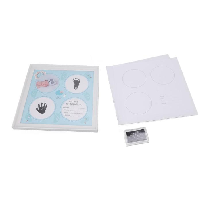Baby Handprint Footprint Kit, Plastic Density Board Baby Print Frame Kit for Wall for Newborns