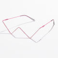 Personality no sheet metal inlaid diamond glasses female tide European and American ins style half frame street shot V-shaped decorative frame male s2057.