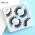 MAANGE MAGEFY 3Pair Reusable Handmade 3D Fake Mink False Eyelash set. 