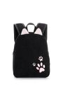 Girls Boys Cute Casual Cat Footprint Print Corduroy Adjustable Kids Backpack Kids School Bag For Outdoor Travel Students.