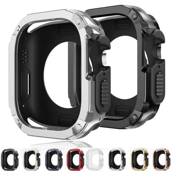 In Armor Protective Case for Apple Watch Ultra 49mm Se  Anti-fall Shell Iwatch Series 40mm 41mm 44mm 45mm Bumper Outlier Aeuinv 