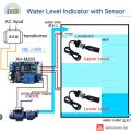 Automatic Water Level Indicator with 2 Pcs Water Level Sensor. 