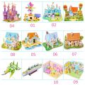 3D DIY Puzzle Jigsaw Baby Toy Kid Early Learning Castle Construction Pattern. 