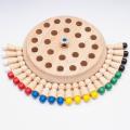 Kids Wooden Memory Match Stick Chess Game Fun Block Board Game Educational Color Cognitive Ability Toy For Children.