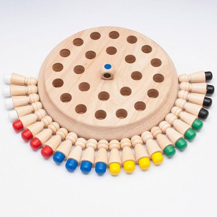Kids Wooden Memory Match Stick Chess Game Fun Block Board Game Educational Color Cognitive Ability Toy For Children