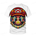 Fashion Mario T-shirt Children's Clothing Top Boys' T-shirt Game 3D Print T-shirt Funny Animation Short Sleeve Baby Girls' Cloth. 