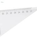 2 Pack 45/60 Degree Geometry Triangle Ruler Drawing Drafting Set Clear 30cm.