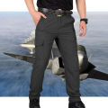 Plus Size 5XL Cargo Pants Men Multicket Outdoor Tactical Sweatpants Waterproof Quick Dry Elastic Hiking Trouser.