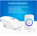 Aubess M525+F51 New Home Wireless Doorbell Waterproof Self-powered Button Smart Door Bell Sets Home Welcome Friend Outdoor House Chime Receiver. 