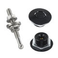 Quick Release Latch License Plate Lock Clip 1.25 Inch Diameter Aluminum Alloy Car Hood Pins Lock Clip Kit For Bumper Hood License Plate 4 Inch Long (Black). 