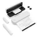 A4 Portable Thermal Transfer Printer Compatible with Windows/ Mac System Ink-less Printing Tattoo Pattern PDF File Webpage Contract Documents Picture Comes with 1pc Paper Roll. 