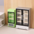 1/12 Dollhouse Simulation Refrigerator Freezer Model Dollhouse Mini Furniture Accessories Dolls House Decoration Toys. 