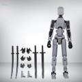 3D Printed Action Figure 30cm with Interchangeable Hands Movable Action Figure for Photographing. 