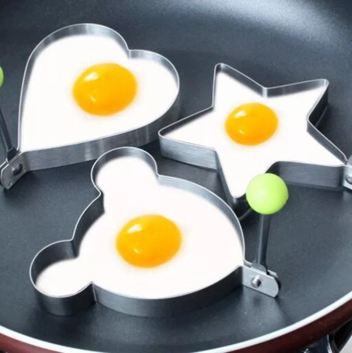 Stainless Steel Fried Egg Pancakes Ring Egg Frying Molds Cooking Tool Random Style