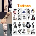 Anime Naruto Tattoos Stickers Akatsuki Sasuke Uchiha Itachi DIY Waterproof Halloween Cosplay Accessories. 