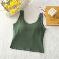 New One-Piece with Chest Pad U Backless Small Sling Women's Short Inner Wear Outer Wear Sexy Beauty Back Bottoming Vest. 