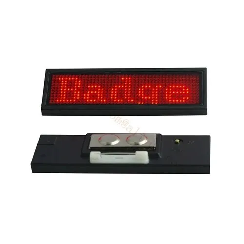 1pc 44x11 pixels Led tag Colorful Rechargeable Led Scrolling Name Badge Moving Text Display Business Card Tag