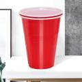 16-Ounce Plastic Party Cups in Red (50 Pack) Disposable Plastic Cups Recyclable Red Cups with Fill Lines for Drinks,BBQ,Picnics. 