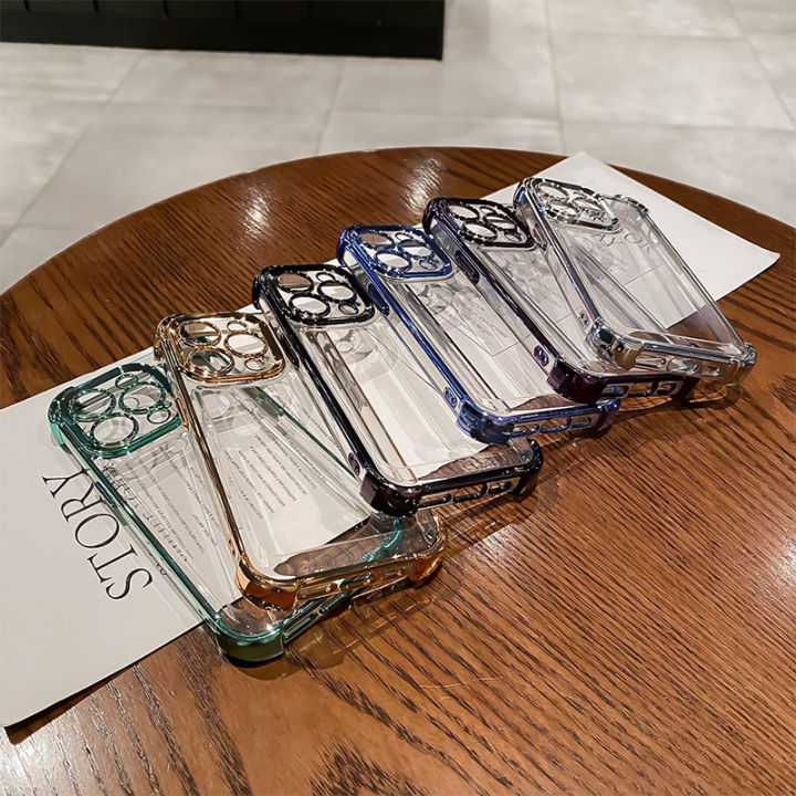 Tokifu%20For%20OPPO%20A5x%20Transparent%20Full-Coverage%20Electroplated%20Shockproof%20Soft%20Silicone%20Premium%20Airbag%20Phone%20Case%20-%20Image%204