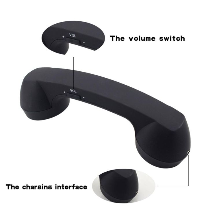 Bluetooth%20Wireless%20Connection%20Retro%20Microphone%20External%20Phone%20Handset%20Bluetooth%20Black%20-%20Image%203