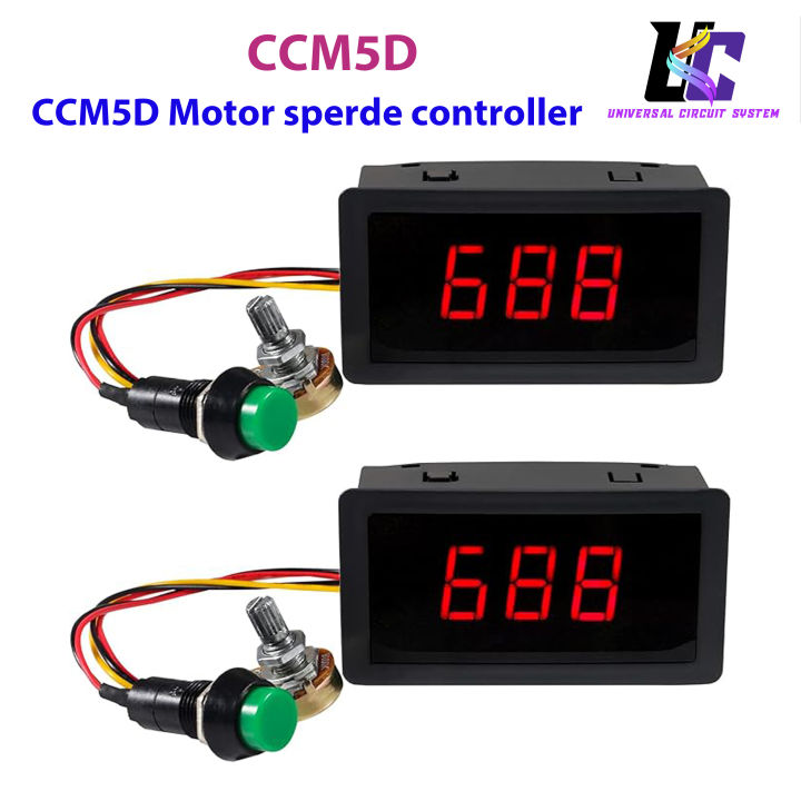 1pcs 6V 12V 24V Digital Display LED DC Motor Speed Controller,8A DC Motor Speed Controller PWM Stepless Speed Control Switch Driver with Duty Cycle LED Digital Display & Knob CCM5D
