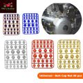 Motorcycle Nut Bolt Cap Cover Decoration For Bike Ornamental 30Pcs-Set  Red/Green/Silver/Blue/Golden - Screw Driver Set. 