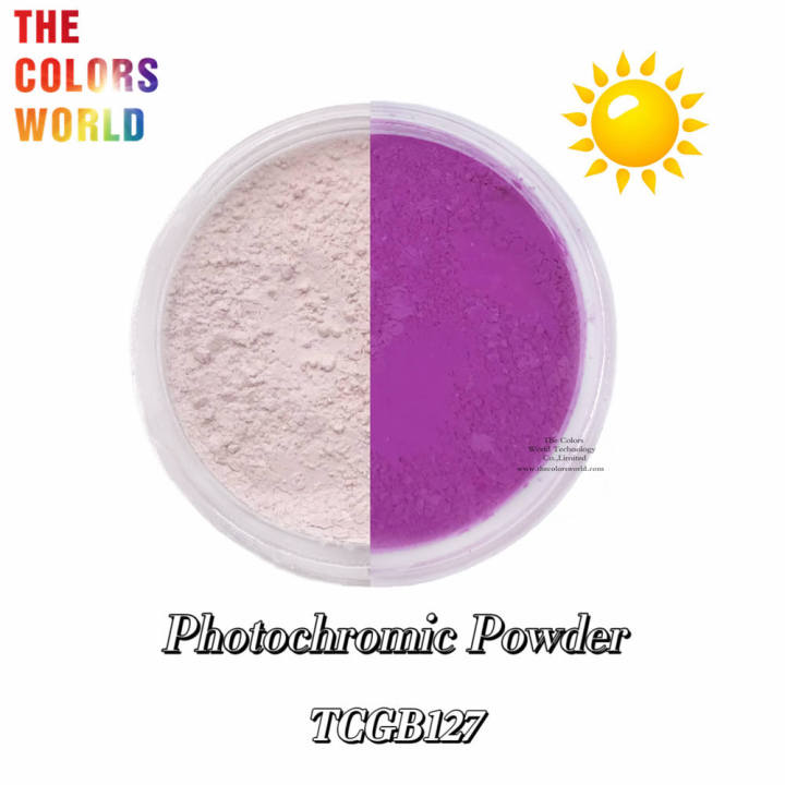 TCT-773 Color Change Photochromic Powder Pigment Sunlight UV Light Sensitive Powder Pigment Manicure Nails Art Decoration UV gel