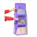 6 Pockets Clear Hanging Purse Handbag Storage Organizer Closet Rack.