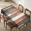 Cloth ginseng custom imitation three-dimensional wood strip printing tablecloth, waterproof and wear-resistant desk, dining tablecloth.