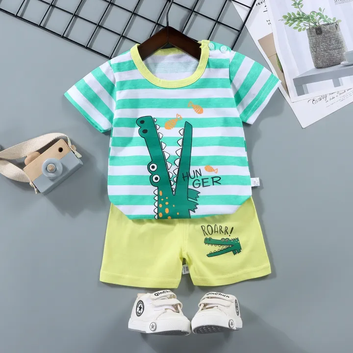 Summer%20Children's%20Clothes%20Baby%20Boy%20T-Shirt+Pant%202Pcs/Set%20Kids%20Cartoon%20Short%20Sleeve%20Suit%20Toddle%20Girl%20Clothes%20Suit%20Baby%20Outfit%20Set%20-%20Image%204