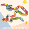 Baby Bath Toys Water Slide Marble Race Run Track with Suction Cup DIY Roller Ball Bearing Assembling Bathroom Bathtub Gifts Vnce Lncei.
